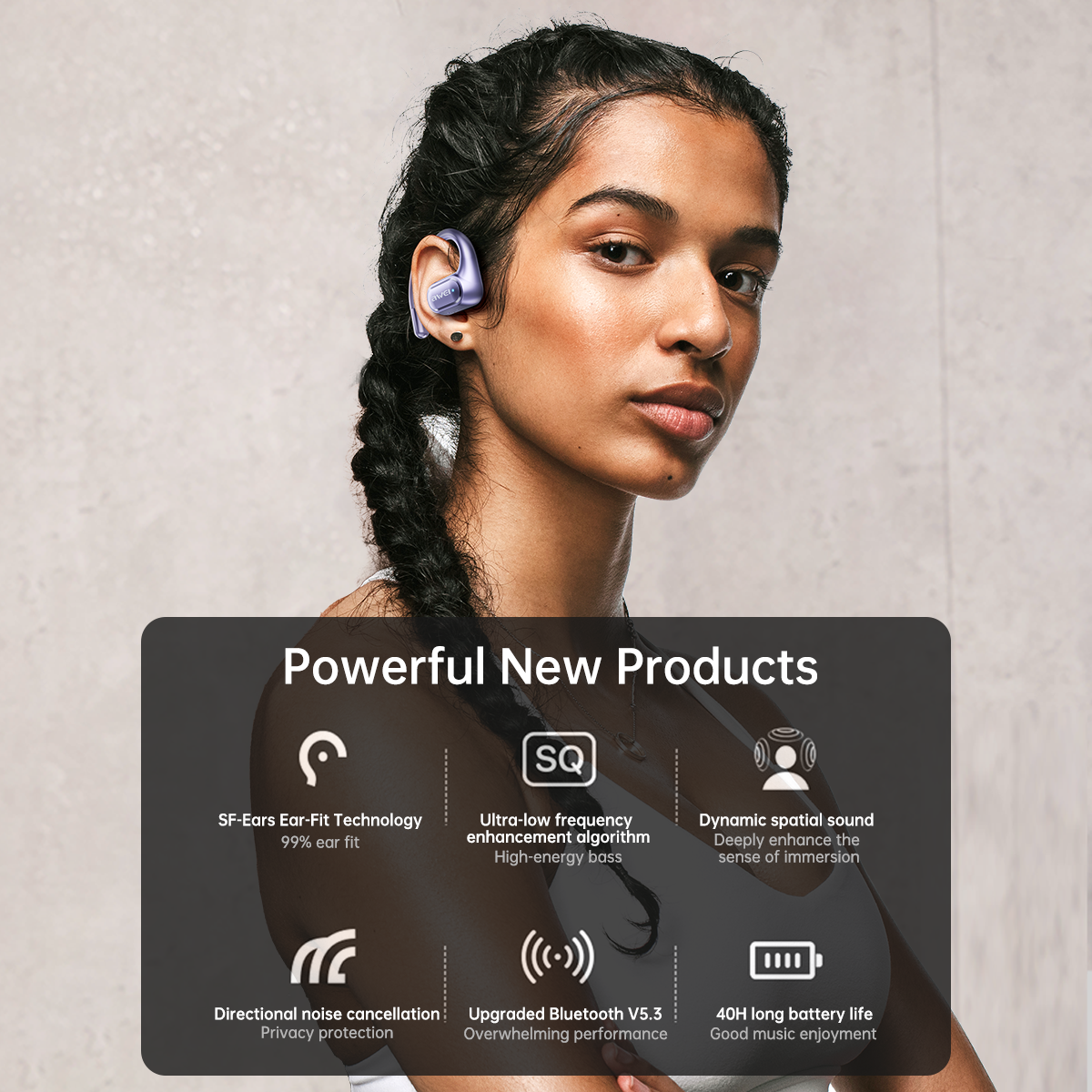 AWEI T93 AI OWS Air Conduction Sports Earbuds