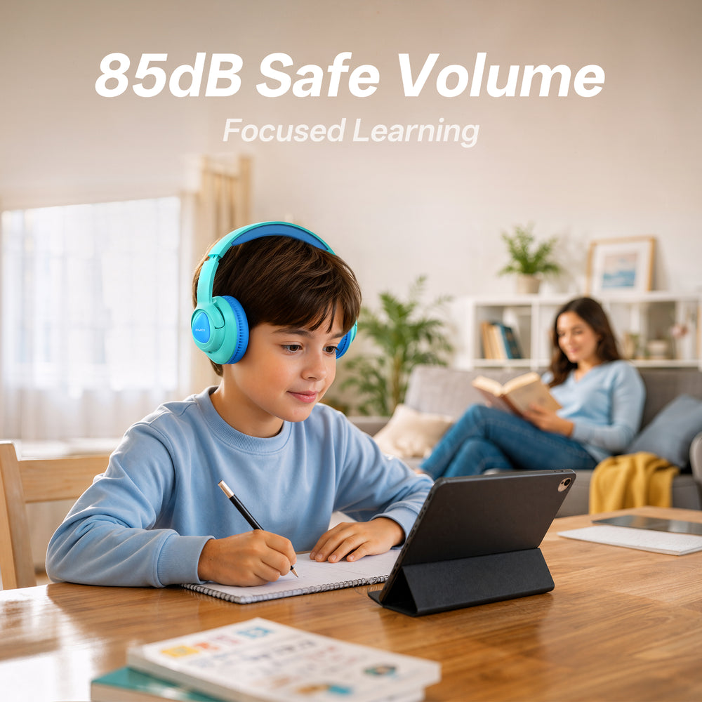 Awei AT51 Kids Wireless Headset (Active Noise Cancellation,dual-mode versatility,Safe,Comfy)