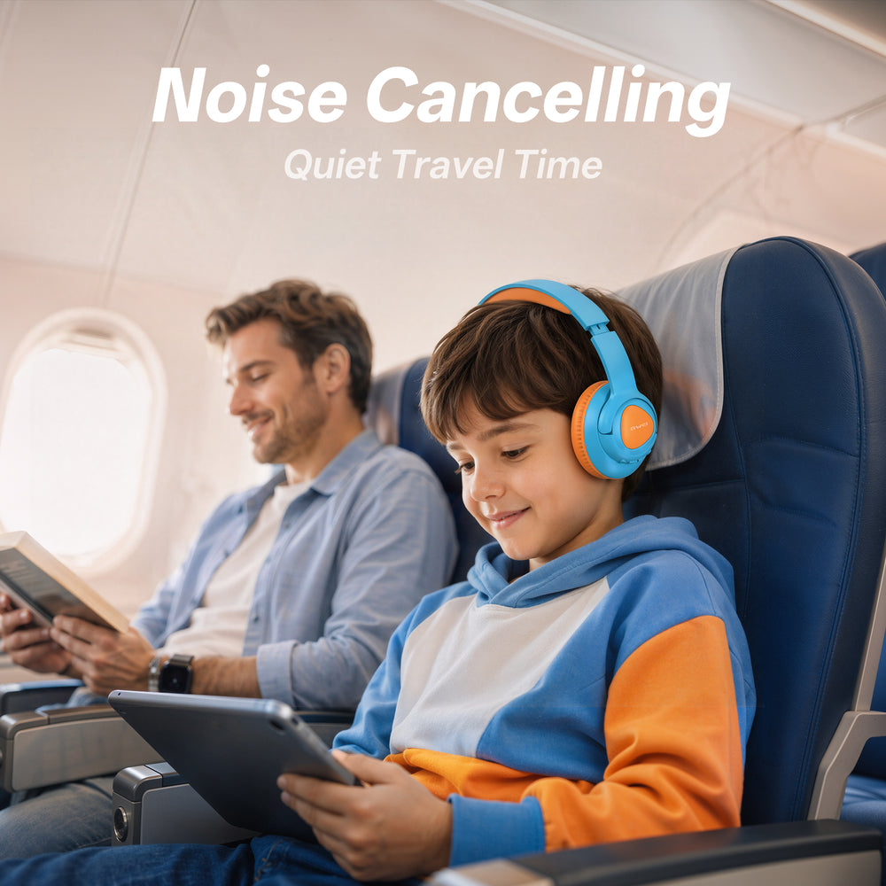 Awei AT51 Kids Wireless Headset (Active Noise Cancellation,dual-mode versatility,Safe,Comfy)