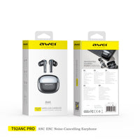 AWEI T92ANC Pro Earphone (Active Noise Cancellation,Clear Calls) thumbnail